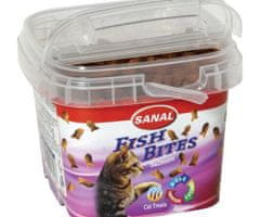 Sanal Fish bites - snack rybičky pro kočky 75g,