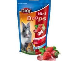 Trixie Mini dropsy jahodové pro morčata, králíky 75g,
