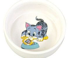 Trixie Keramická miska, malovaná, motiv kočka 300ml/11cm,