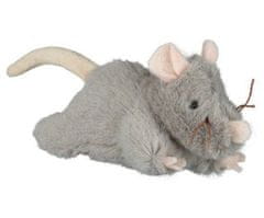 Trixie Plyšová myš šedá, robustní 15 cm,