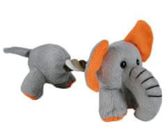 Trixie Plyšový pejsek/slon s bavlněnou šňůrou 17cm, neopren
