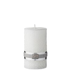 Lene Bjerre Dekorativní svíčka TILE, bílá, velikost M, hoří 65 hodin