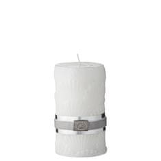 Lene Bjerre Dekorativní svíčka SHELL s dekorem mušle, bílá, velikost M, hoří 65 hodin