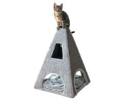Trixie Věž pro kočky, škrábadlo camilo 70 cm šedé,