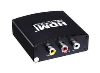 PremiumCord Převodník AV kompozitního signálu a stereo zvuku na HDMI 1080p khcon-26