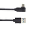Kabel USB typ C/M zahnutý konektor 90° - USB 3.0 A/M, 50 cm ku31cz05bk