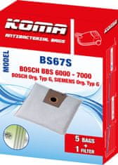 KOMA BS67S - Sada 25 ks sáčků do vysavače Bosch Typ G