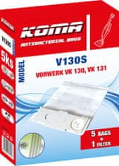 KOMA V130S - Sáčky do vysavače Vorwerk V 130 textilní, 5ks