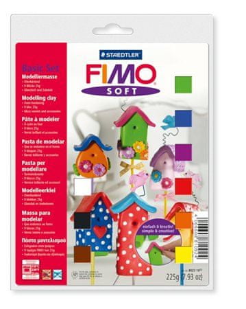 FIMO FIMO soft 8023 sada "Basic"- základní, 9 barev, 8023 10