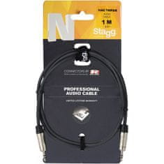 Stagg NAC3MPSR, propojovací kabel Jack 3,5mm stereo, 3m