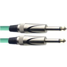 Stagg SGC3DL CGR, kabel JACK/JACK, 3 m, zelený