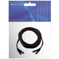 Omnitronic Kabel CC-30, propojovací kabel 2x 2 RCA zástrčka HighEnd, 3m