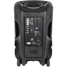 QTX BUSKER-15, mobilní 15" zvukový systém USB/SD/FM/BT/2x VHF, 100W