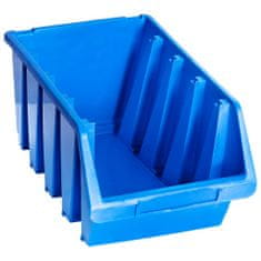 Greatstore Stohovatelné skladovací zásobníky 14 ks modré plast