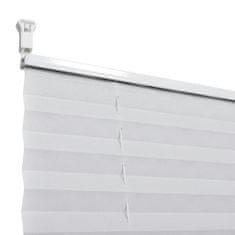 Greatstore Plisovaná roleta, bílá (70x125 cm).