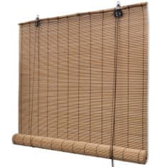 Vidaxl Hnědá bambusová roleta 120 x 220 cm