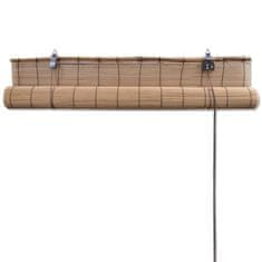 Greatstore Bambusová zatemňovací roleta hnědá 80 x 160 cm