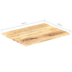 Vidaxl Stolní deska masivní mangovníkové dřevo 25–27 mm 80 x 60 cm