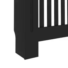 shumee Kryt na radiátor černý 112 x 19 x 81 cm MDF