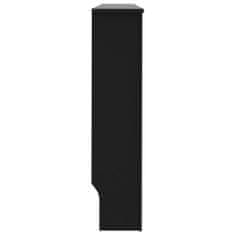shumee Kryt na radiátor černý 152 x 19 x 81 cm MDF