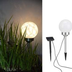 Vidaxl HI Solární kulová zahradní lampa LED, otočná, 15 cm