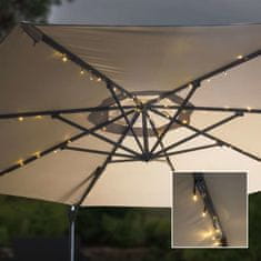 Greatstore HI Řetěz solárních LED světel pod zahradním slunečníkem, 130 cm