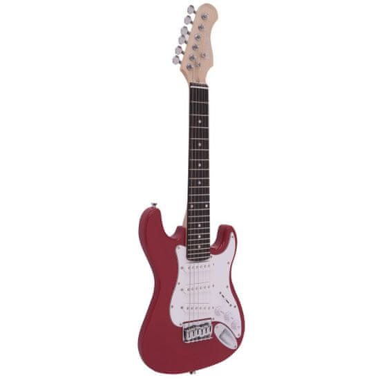 Dimavery J-350, elektrická kytara pro děti, červená
