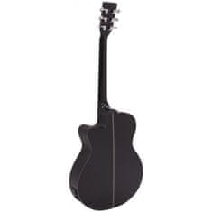 Dimavery AW-400, elektroakustická kytara typu Folk, černá