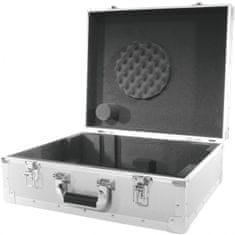 Roadinger Gramo Case S, přepravní gramofonní kufr stříbrný