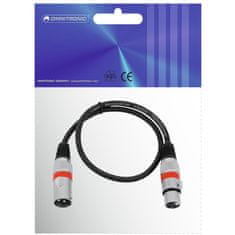 Omnitronic propojovací kabel XLR / XLR, 0,5 m, červený