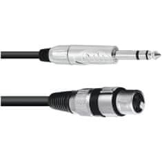 Omnitronic Kabel AXK-09 XLR samice - Jack 6,3 stereo, 0,9 m