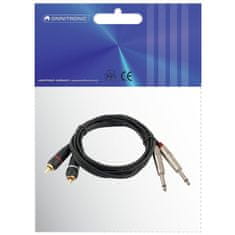 Omnitronic Kabel KC2-10 2x Jack 6,3 mono - 2x RCA, 1 m