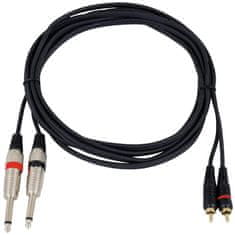 Omnitronic Kabel KC2-30 2x Jack 6,3 mono - 2x RCA, 3 m