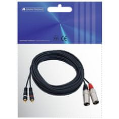 Omnitronic Kabel XC2-60 2x RCA - 2x XLR samec, 6 m