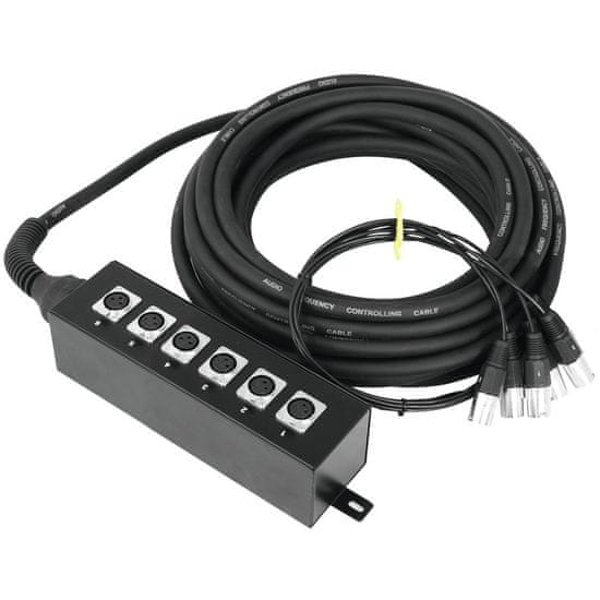 Omnitronic multicore kabel se stageboxem, 6IN XLR, 20 m