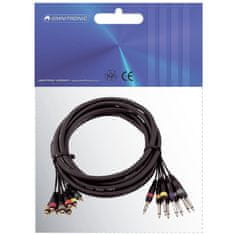 Omnitronic Snake kabel 8x Cinch - 8x Jack 6,3 mono, 15 m