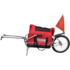 Vidaxl Nákladní vozík za kolo jednostopý s úložným vakem