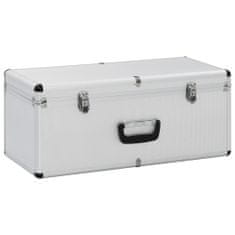 shumee Úložné kufry 3 ks stříbrné hliníkové