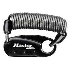 MasterLock 1551EURDBLK Karabina s navíjecím kabelem 