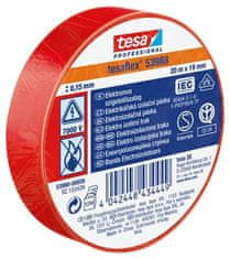 Tesa Izolační páska "Professional 53988", červená, 19 mm x 20 m