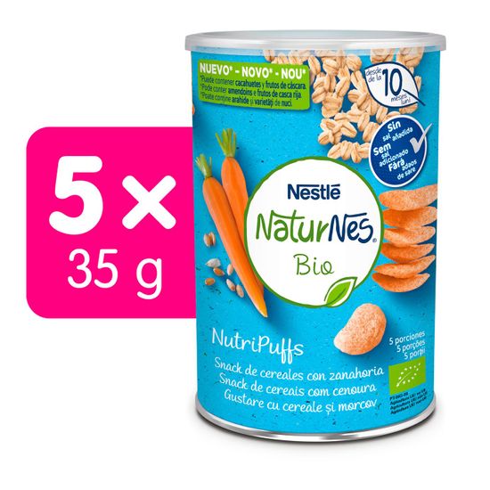 Nestlé NATURNES BIO NutriPuffs Mrkev 5x 35 g