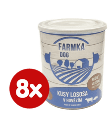 FALCO FARMKA DOG s lososem 8x800 g