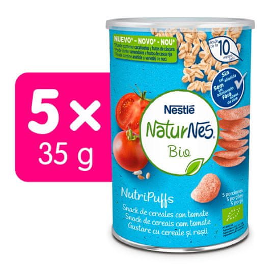 Nestlé NATURNES BIO NutriPuffs Rajče 5x 35 g