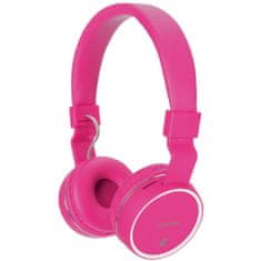 AV:link PBH-10 bezdrátová Bluetooth SD sluchátka, růžová