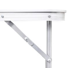 Greatstore Skládací kempingový stůl s kovovým rámem 80 x 60 cm