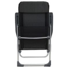 shumee Skládací kempingové židle z hliníku 4 ks černé