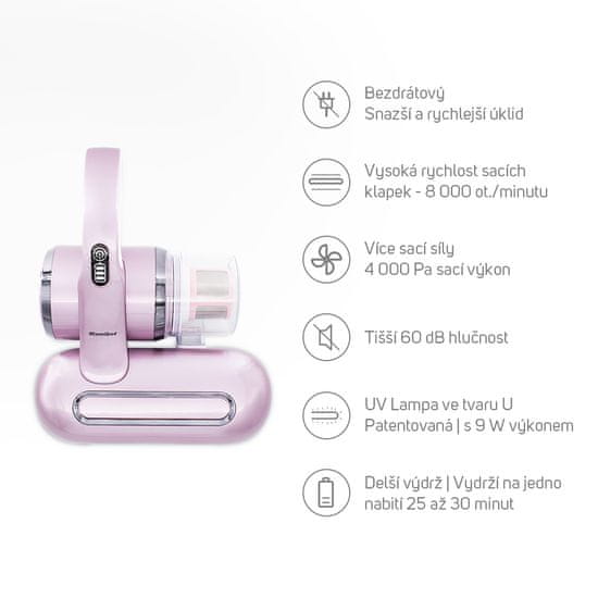 Mamibot ruční vysavač UV Lite 100 Pink