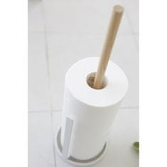 Yamazaki Stojan na toaletní papír Tosca 2346, kov/dřevo, bílý