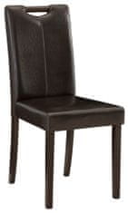 Danish Style Jídelní židle Curt (SET 2 ks), tmavě hnědá / tmavé dřevo