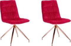 Danish Style Jídelní židle Zara (SET 2 ks), červená
